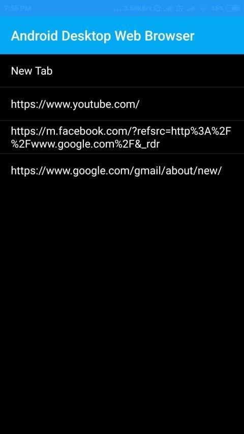 Android Desktop Web Browser स्क्रीनशॉट 1