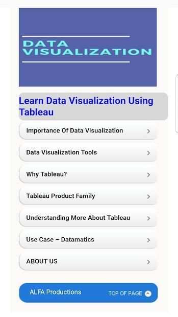Learn Data Visualization Tutorials screenshot 2