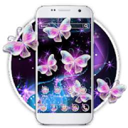 Colorful Neon Butterfly Launcher Theme Wallpapers