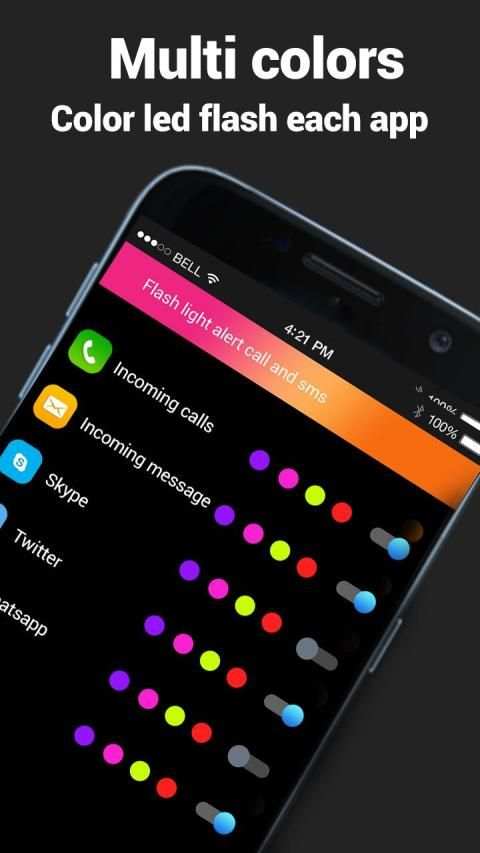 Color Flash on Call and Sms Color Screen Light LED screenshot 3
