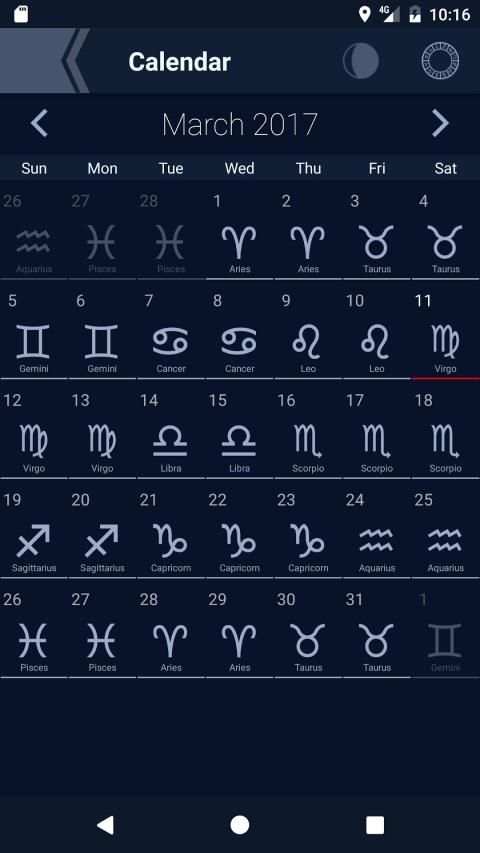 The Moon - Phases Calendar screenshot 2