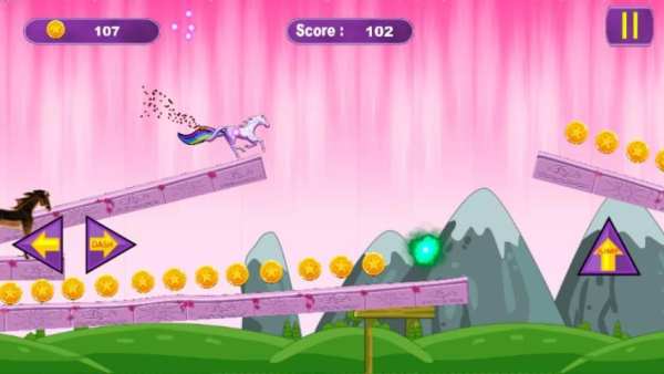 Unicorn Dash Horse Runner - Jump, Running unicorn screenshot 1
