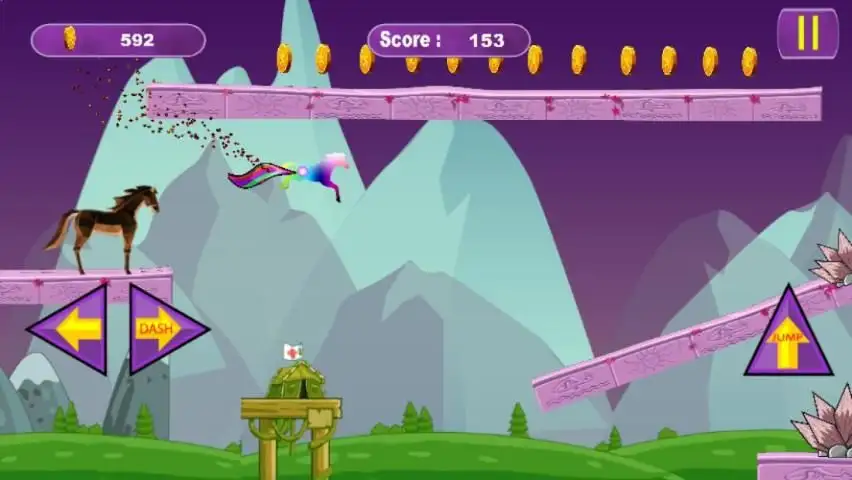 Unicorn Dash Horse Runner - Jump, Running unicorn screenshot 2