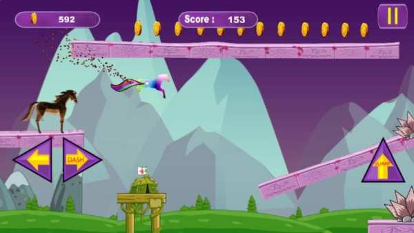 Unicorn Dash Horse Runner - Jump, Running unicorn screenshot 2