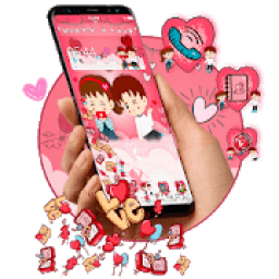 Lovely 3D Valentine Day Launcher Theme आइकन