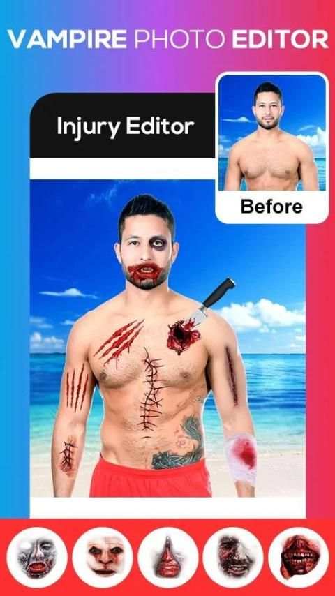 Injury Photo Editor 2019 स्क्रीनशॉट 2