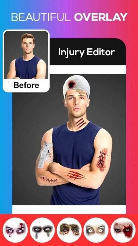 Injury Photo Editor 2019 स्क्रीनशॉट 3