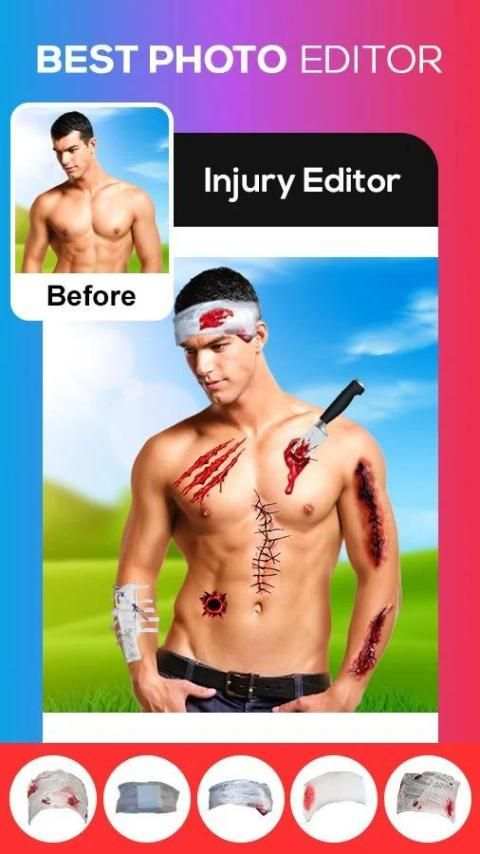 Injury Photo Editor 2019 स्क्रीनशॉट 5