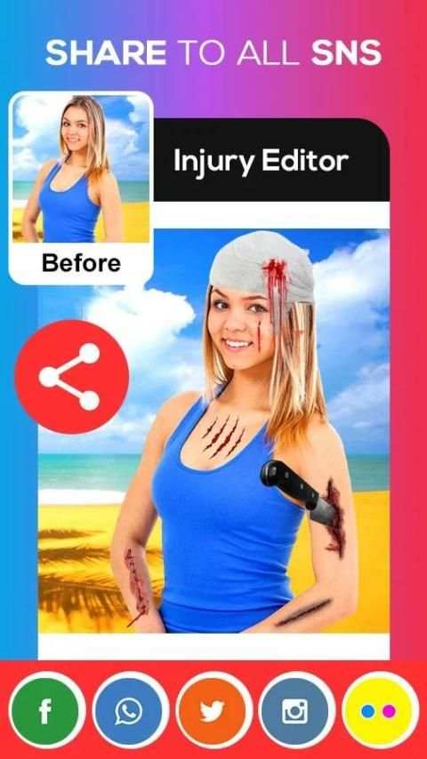Injury Photo Editor 2019 स्क्रीनशॉट 1