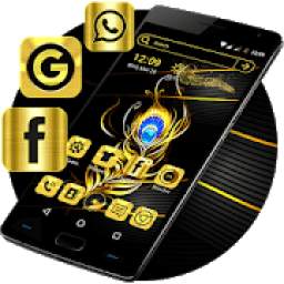 Gold Feather Launcher Theme