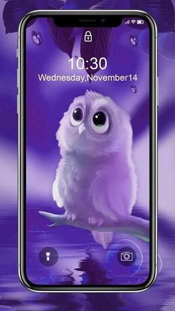 Cute Owl APUS Live Wallpaper स्क्रीनशॉट 2
