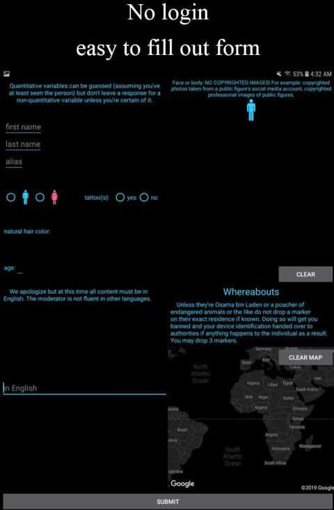 Liar Racist Cheater & misc. nuisance database screenshot 2
