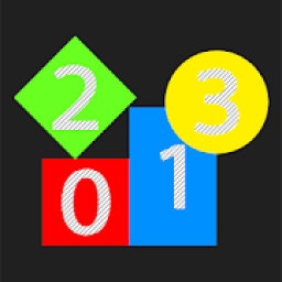 Count from 0 to 9 with shapes icon