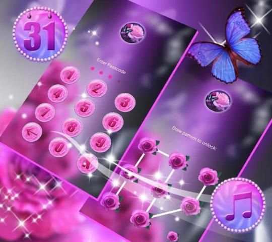 Pink Rose Launcher Theme screenshot 1