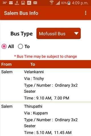 Salem Bus Info screenshot 4