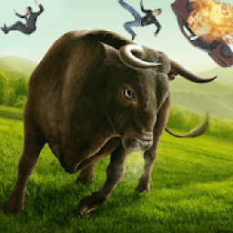 Bull Simulator Rampage Game 2019 : City Angry Bull आइकन