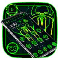 Neon Green Spider Launcher Theme*️