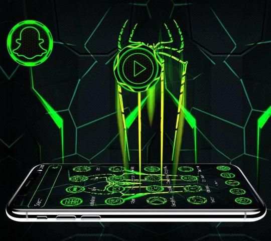 Neon Green Spider Launcher Theme*️ screenshot 3