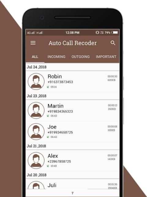 Auto Call Recoder स्क्रीनशॉट 3