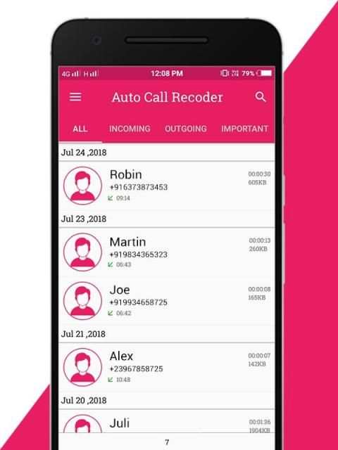 Auto Call Recoder स्क्रीनशॉट 4