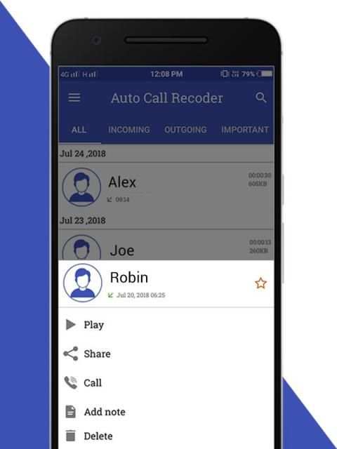 Auto Call Recoder स्क्रीनशॉट 1
