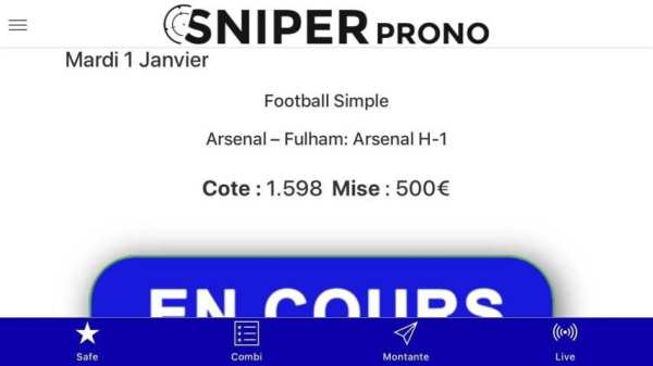 sniper pronos screenshot 2