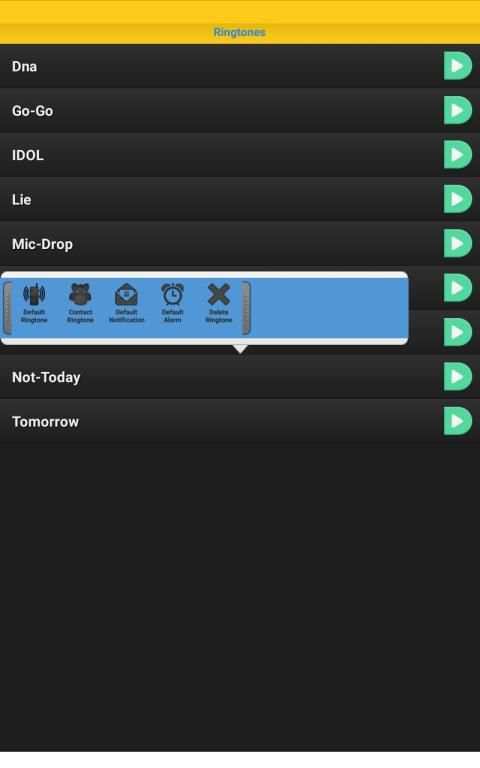 BTS Ringtones / Songs (without internet) screenshot 1