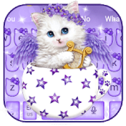 ikon Purple Cute Kitty Cat Keyboard Theme