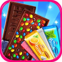 Chocolate Candy Bars Maker & Chewing Gum Games