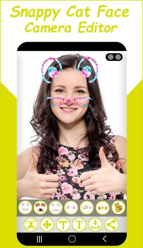 Snappy Cat Face Camera Editor screenshot 2