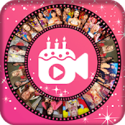 Birthday Photo Video Movie Maker HD with Song आइकन