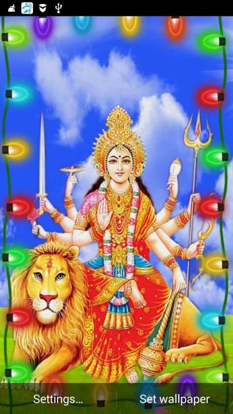 Maa Durga Live Wallpaper स्क्रीनशॉट 6