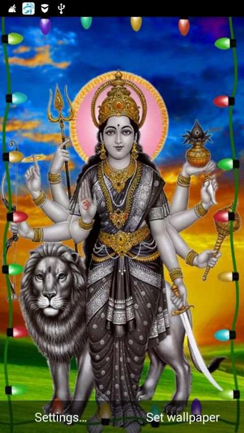 Maa Durga Live Wallpaper स्क्रीनशॉट 3