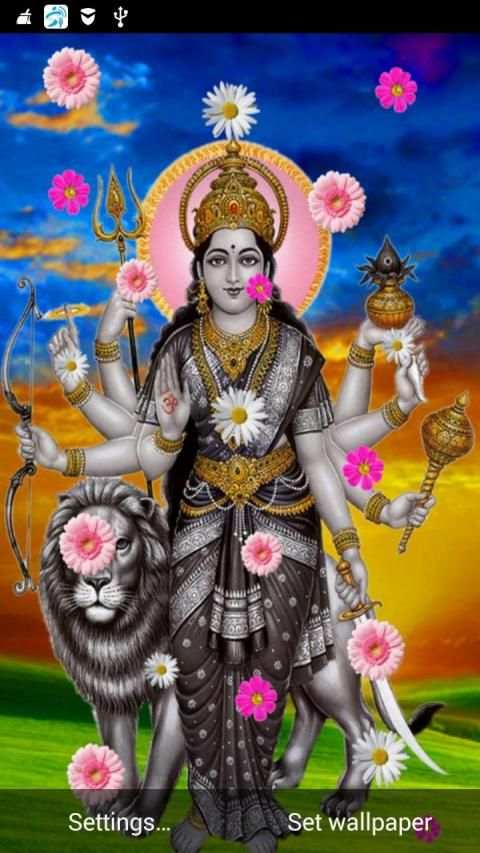 Maa Durga Live Wallpaper स्क्रीनशॉट 2