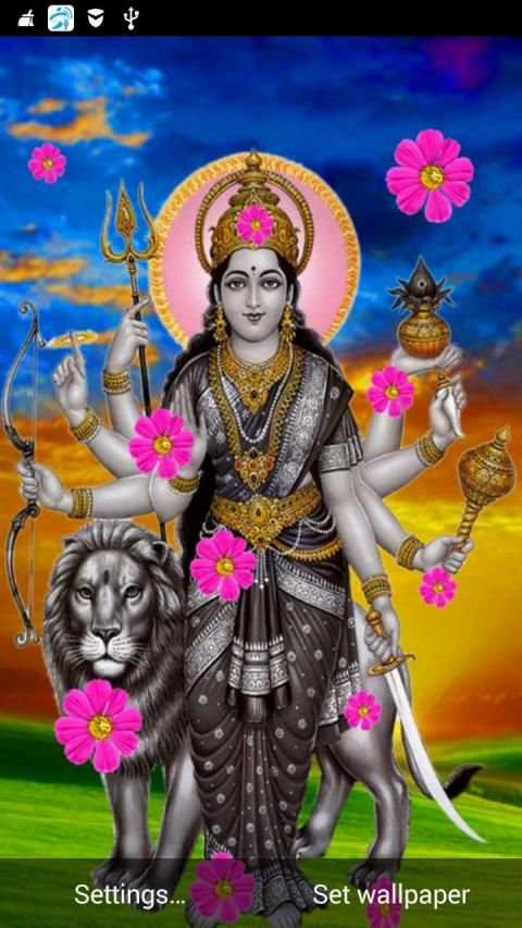 Maa Durga Live Wallpaper स्क्रीनशॉट 1