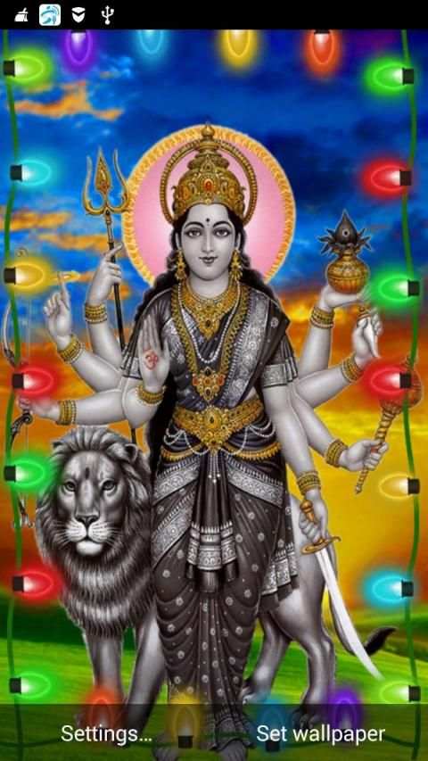 Maa Durga Live Wallpaper स्क्रीनशॉट 4