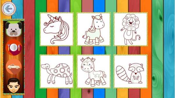 Coloring Book: Animal, Profession, Food, Transport screenshot 3