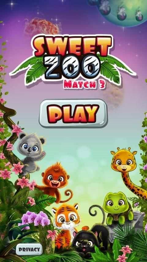 Sweet Zoo Match 3 स्क्रीनशॉट 1