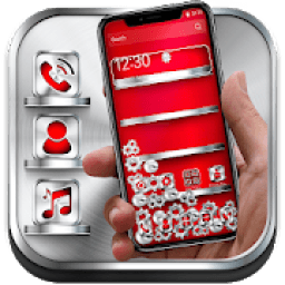 ikon Red Silver Metal Gravity Theme