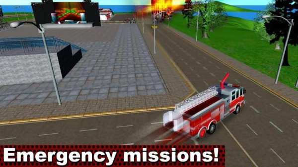 Fire Truck Emergency Driver 3D screenshot 1