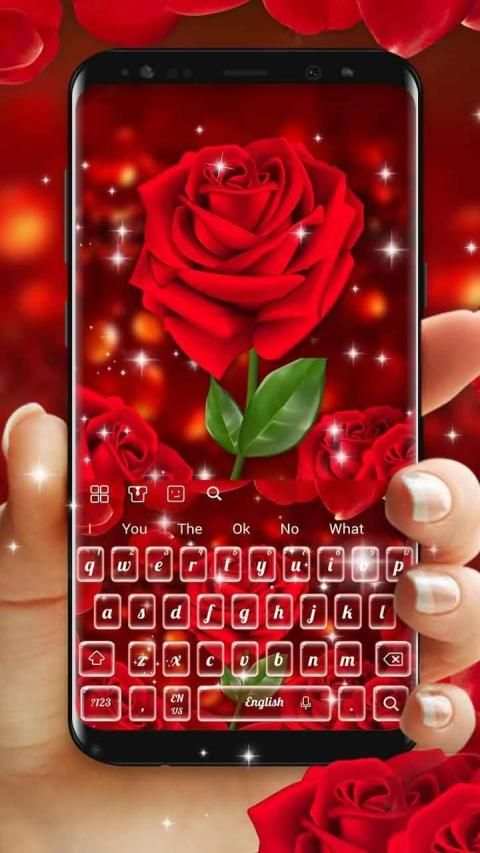 Love Rose Live Keyboard Theme स्क्रीनशॉट 3