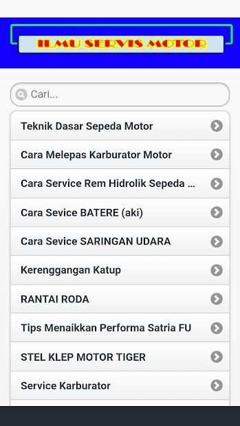 Ilmu Servis Sepeda Motor screenshot 2