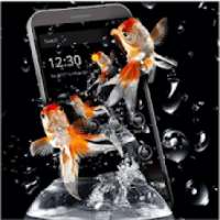 Goldfish Water Drops Theme on 9Apps