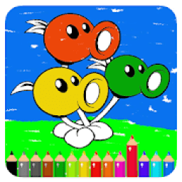 ikon Paint Zombie Plant - Coloring Games
