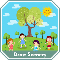 ikon How to Draw Scenery for Kids Step by Step Offline