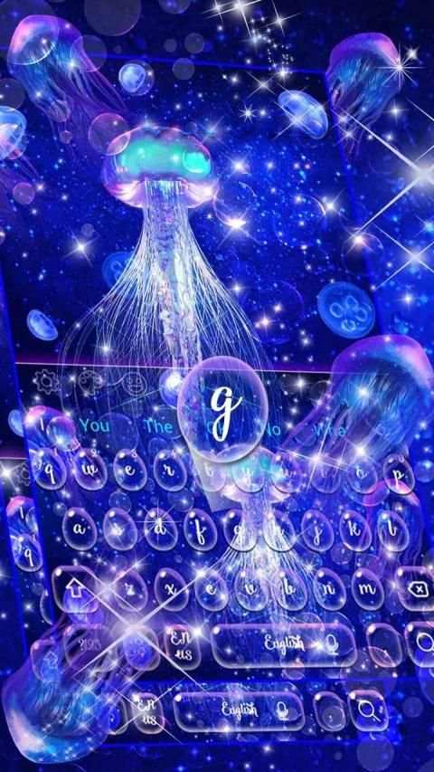 Lucid Neon Jellyfish Keyboard Theme स्क्रीनशॉट 2