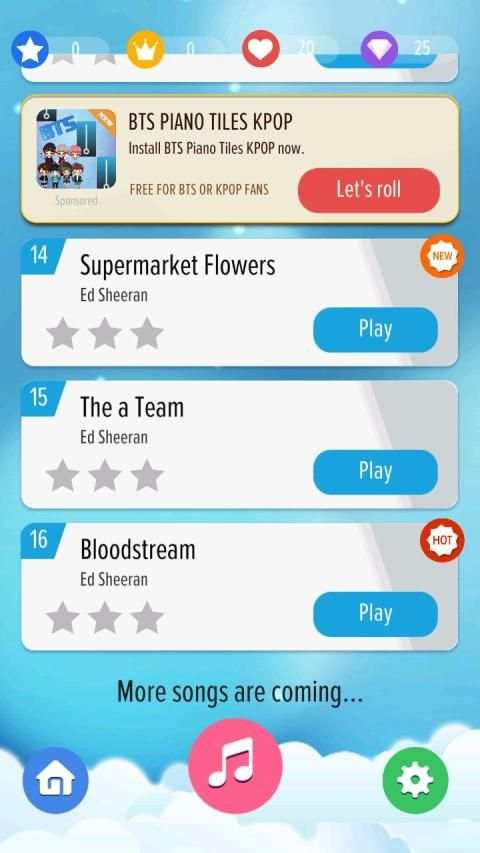 Ed Sheeran Piano Tiles New screenshot 5