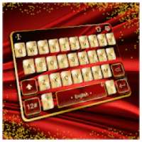 Silk Red Luxury Gold Keyboard Theme on 9Apps