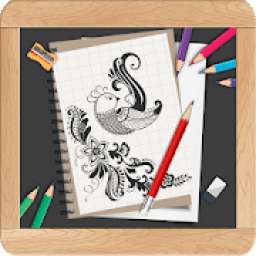 Learn to Draw Beautiful Mehndi Designs Offline icon