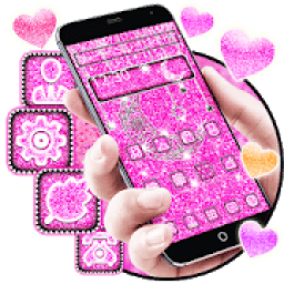ikon Pink glitter moon theme